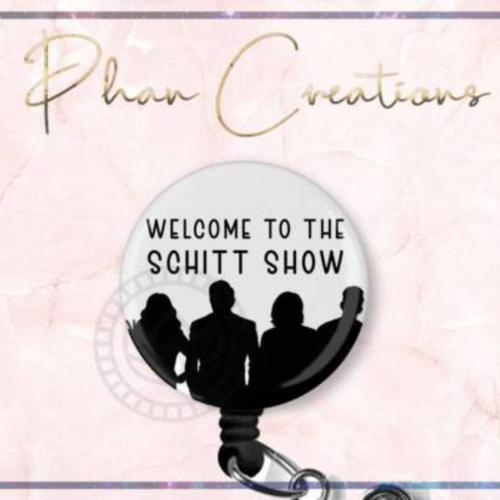 Welcome To The Schitt Show Retractable Badge Reel Funny CNA Nurse ID Holder